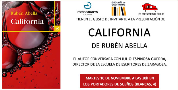 Presentación de CALIFORNIA, de Rubén Abella