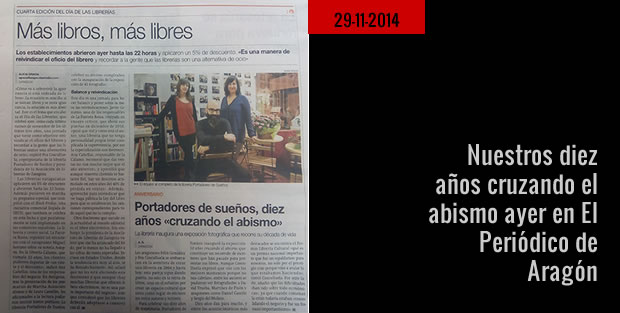 Nuestro 10º aniversario en El Periódico de Aragón.