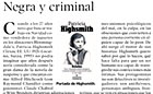 Patricia Highsmith: Negra y criminal