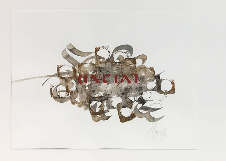 «Obra Caligráfica. 2016-2018», exposición de Diego Navarro en Los portadores de sueños