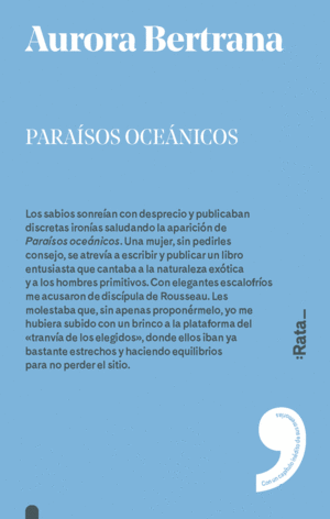 Portada de «Paraísos oceánicos» de Aurora Bertrana (ed. :Rata_)