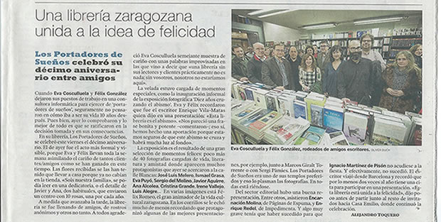 Nuestro 10º aniversario en Heraldo de Aragón