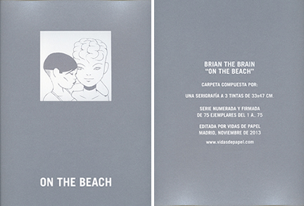 Carpeta Serigrafía "Brian the brain On the beach"